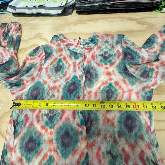 NWT Aldo Martins Cap Juluca A New Story Button Down Midi Dress Tunic LS Small - Picture 10 of 11